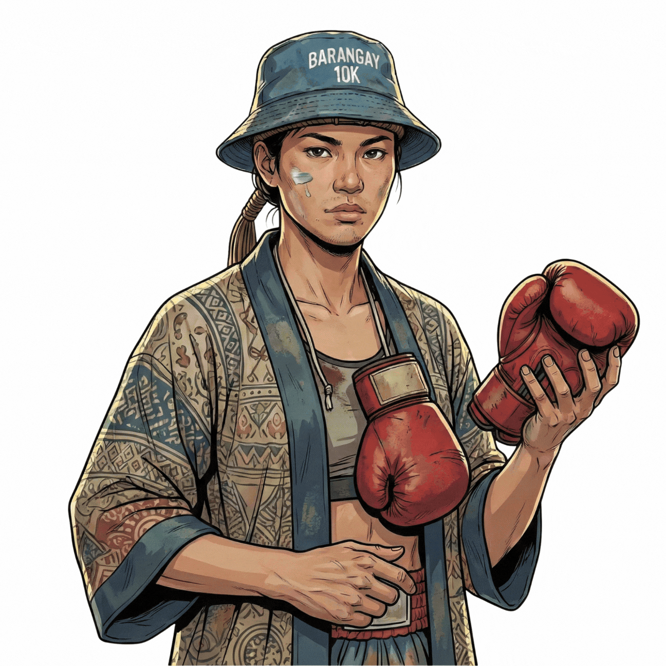 (Colored canvas – red/orange variant)